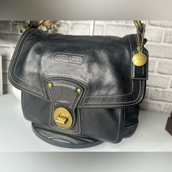 COACH Ali 65TH Anniversary
Vacchetta Leather Shoulder Bag Black 10327 EUC - Picture 4 of 14